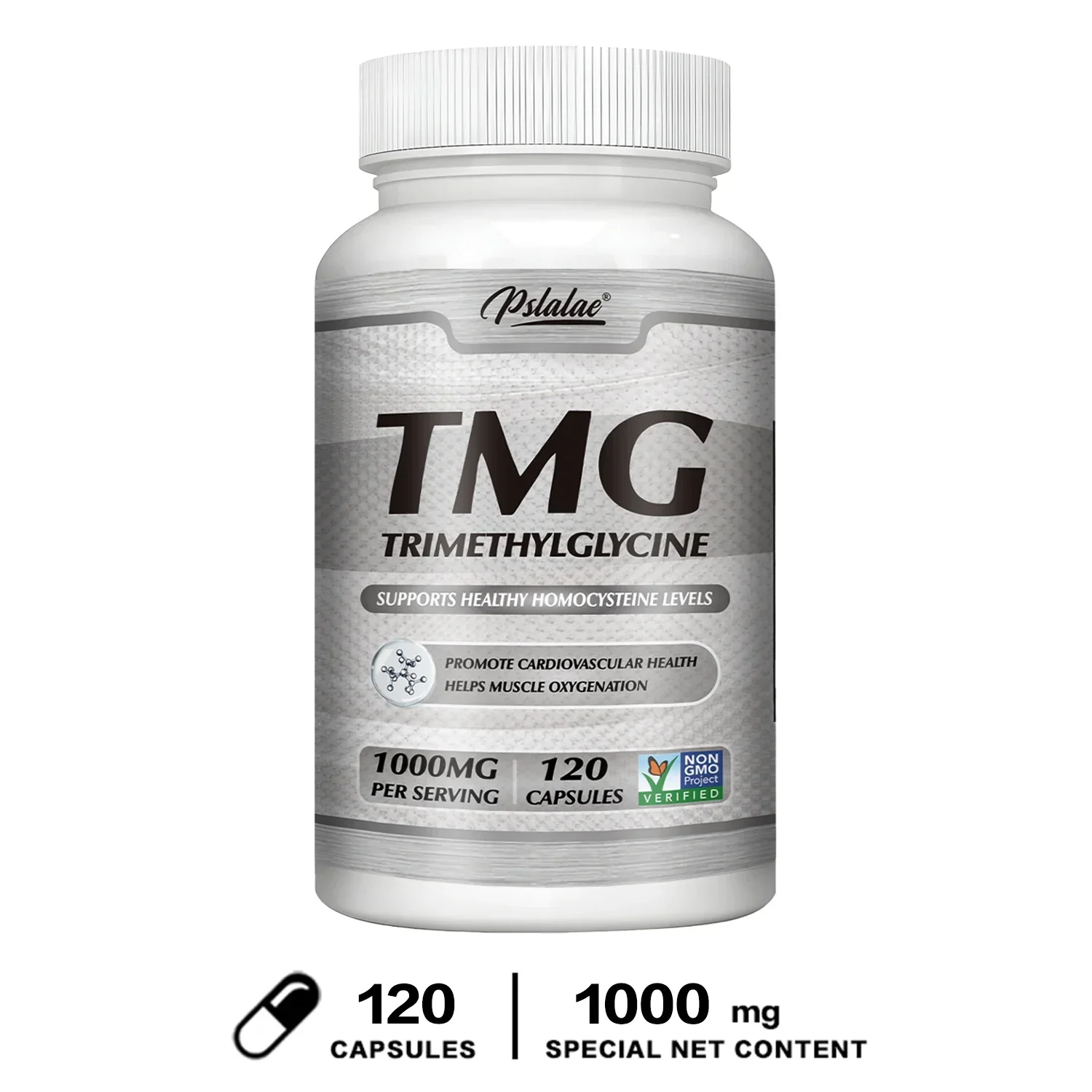 TMG Trimethylglycine – Betaine Anhydrous Supplement | Liver & Heart Health Support | Muscle Recovery | Gluten-Free, Non-GMO, 100 Capsules