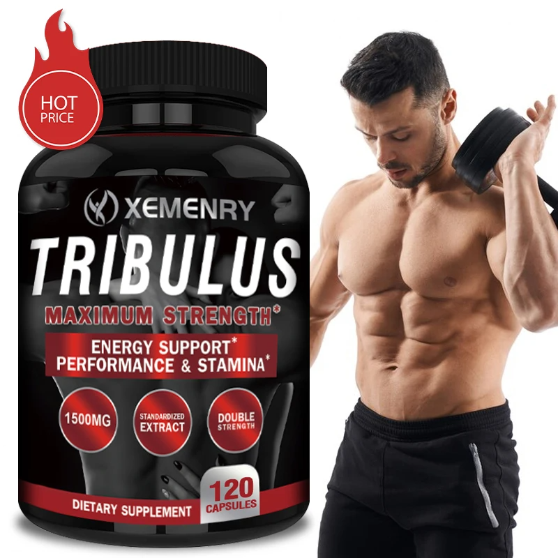 Tribulus Terrestris Capsules – Natural Testosterone Booster for Men | Supports Muscle Growth, Fat Loss & Physical Performance | Herbal Supplement for Energy & Stamina
