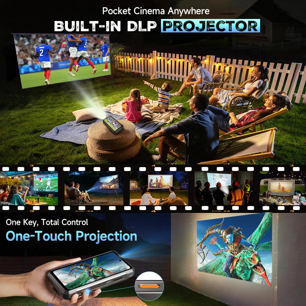 Ulefone Armor 34 Pro 5G Smartphone, 25500mAh, 512GB, Projector, 120Hz
