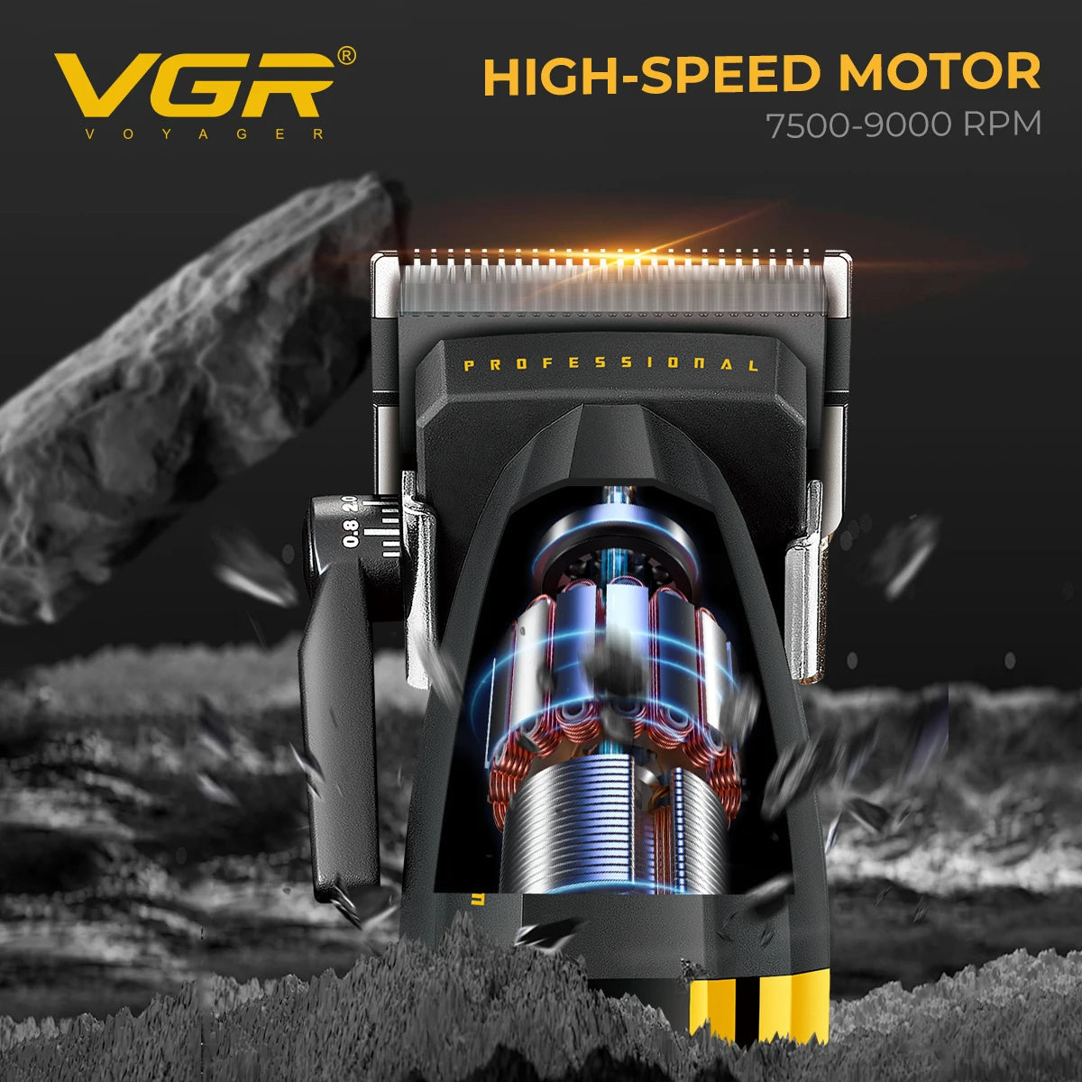 VGR V-285 Hair Clipper for Men, 9000RPM, Adjustable Blade