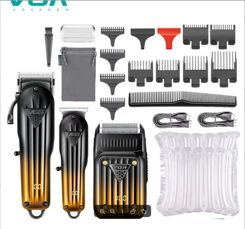 VGR V-644 Hair Clipper Set, Gradient Trimmer & Shaver, Rechargeable