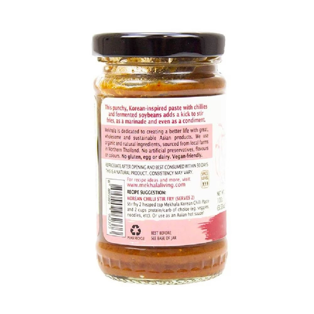 FOOD CULTURE MEKHALA Organic Korean Chilli Paste Vegan Gluten Free Oil Free 100g