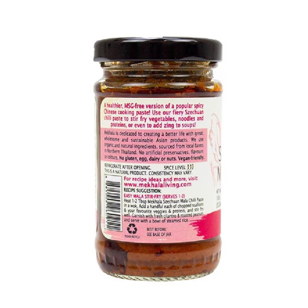 FOOD CULTURE MEKHALA 100% Natural Vegan Organic Sze Chuan Mala Chilli Paste 100g