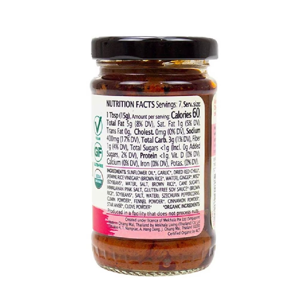 FOOD CULTURE MEKHALA 100% Natural Vegan Organic Sze Chuan Mala Chilli Paste 100g