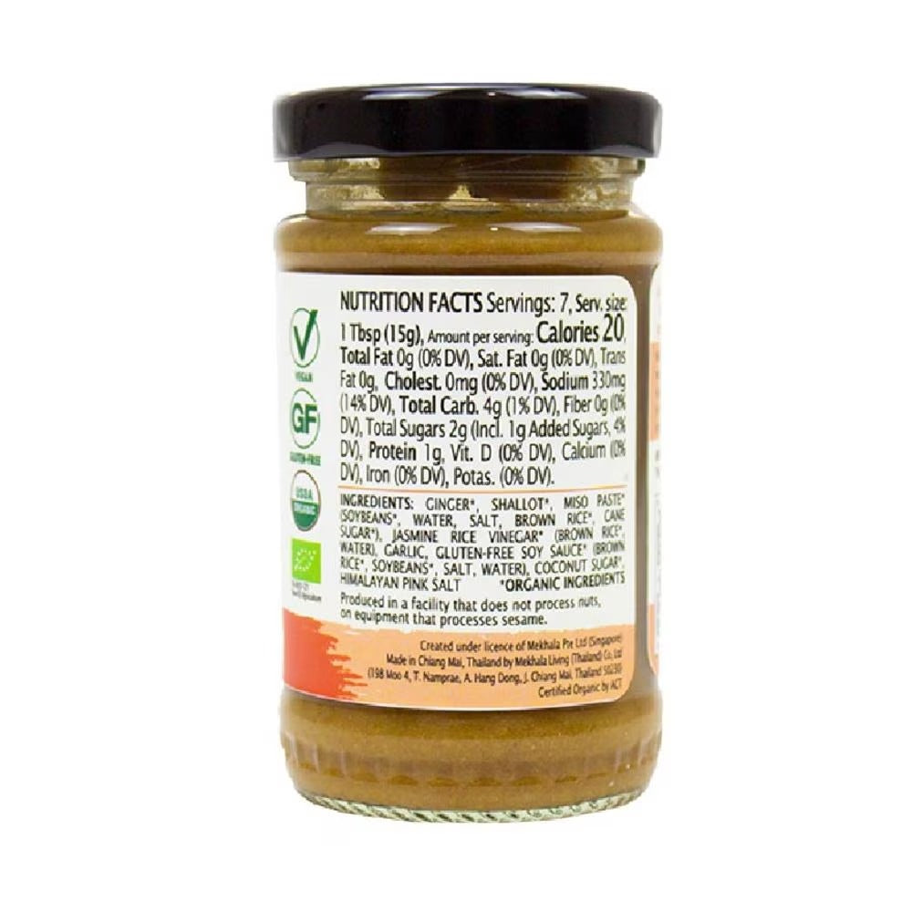 FOOD CULTURE MEKHALA Vegan Organic Miso Ginger Paste Oil Free 100g