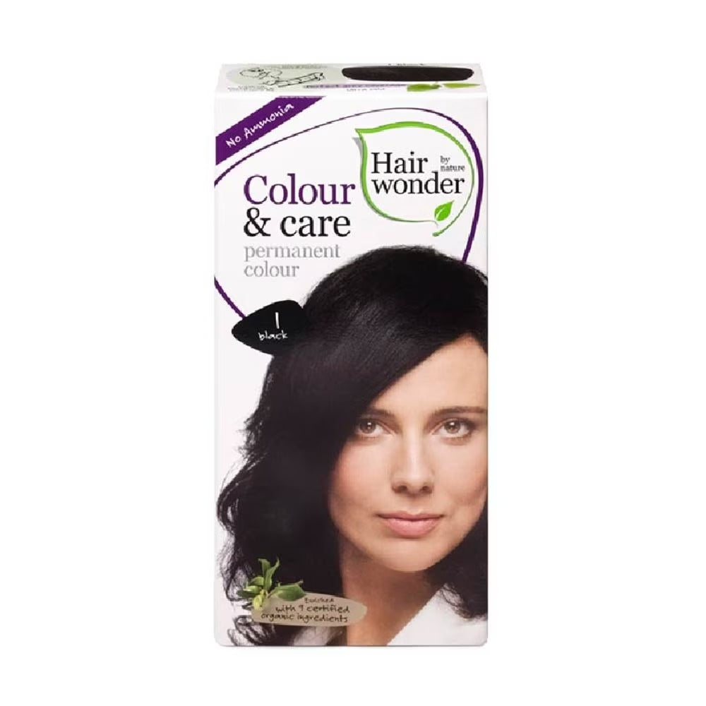 HAIR WONDER Colour & Care Organic #1 Black (For Beautiful And Glamorous Colour, Healthy, Strong And Silky Soft Hair) 100mlHAIR WONDER Colour & Care Organic #1 Black (For Beautiful And Glamorous Colour, Healthy, Strong And Silky Soft Hair) 100ml