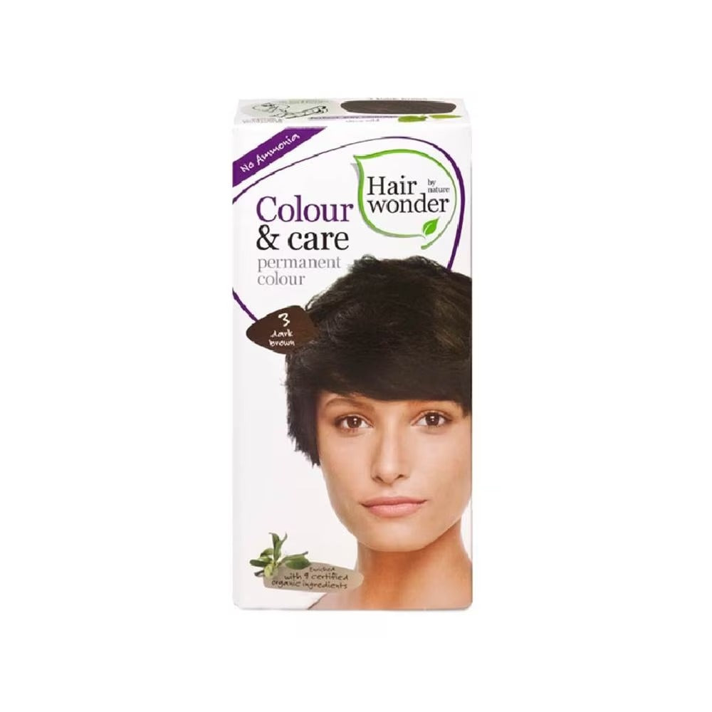HAIR WONDER Colour & Care Organic #3 Dark Brown (For Beautiful And Glamorous Colour, Healthy, Strong And Silky Soft Hair) 100ml