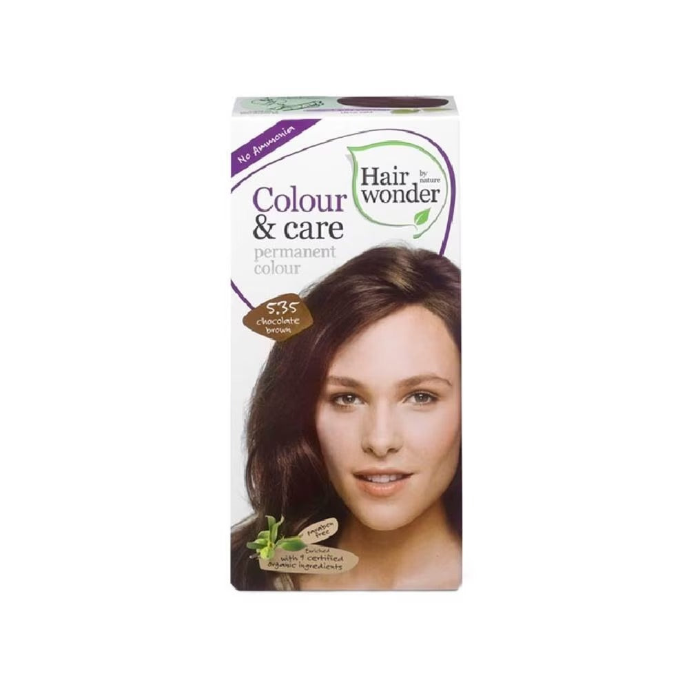 HAIR WONDER Colour & Care Organic #5.35 Chocolate Brown (For Beautiful And Glamorous Colour, Healthy, Strong And Silky Soft Hair) 100ml