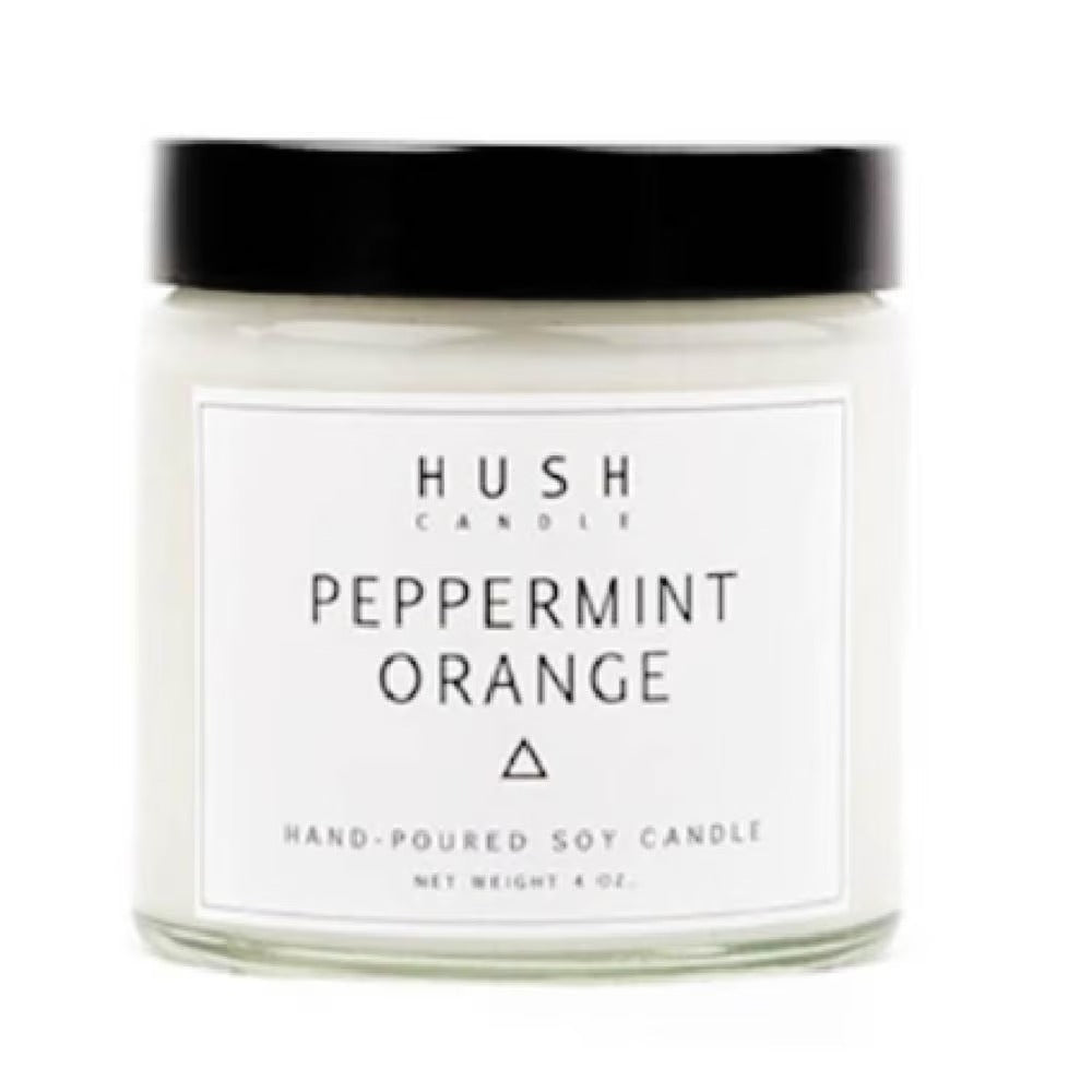 HUSH CANDLE Awakening Packset consists Peppermint Orange Candle 113g + 10ml Awakening Roll-on + 50ml Awakening Room Spray