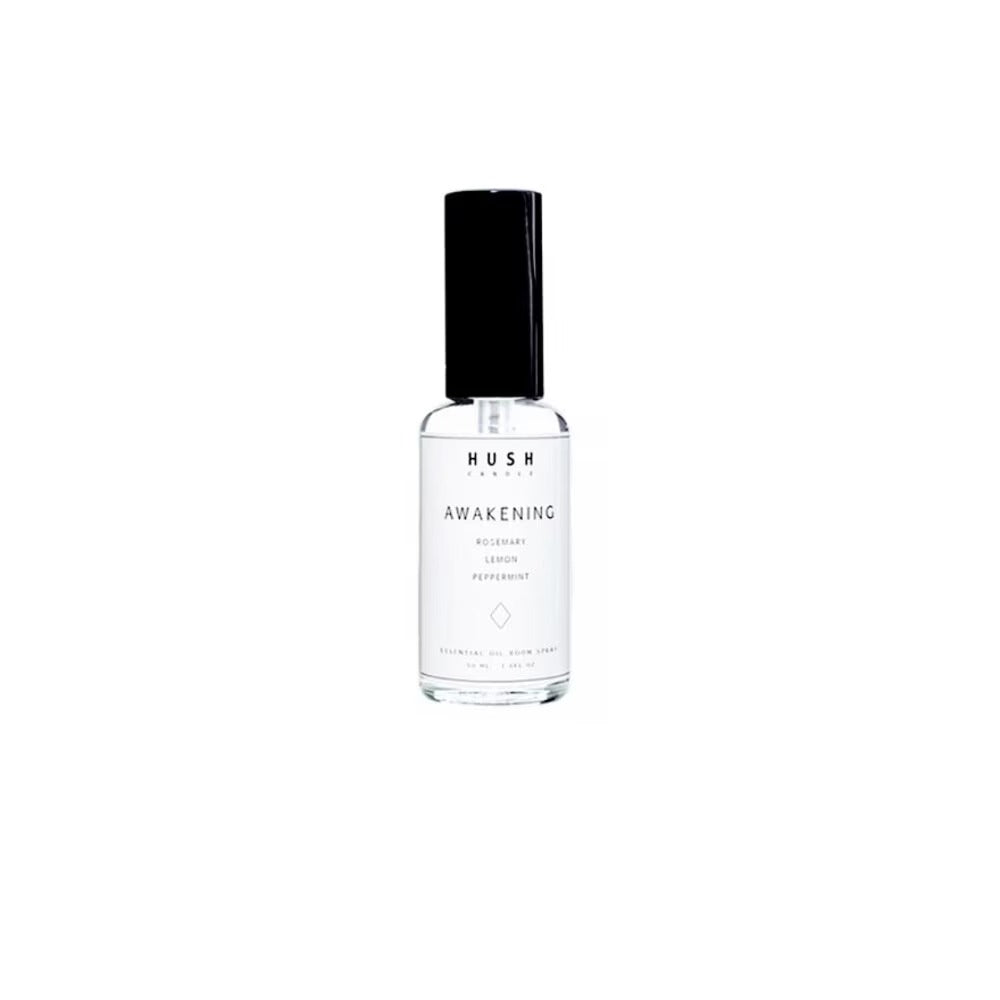 HUSH CANDLE Awakening Packset consists Peppermint Orange Candle 113g + 10ml Awakening Roll-on + 50ml Awakening Room Spray