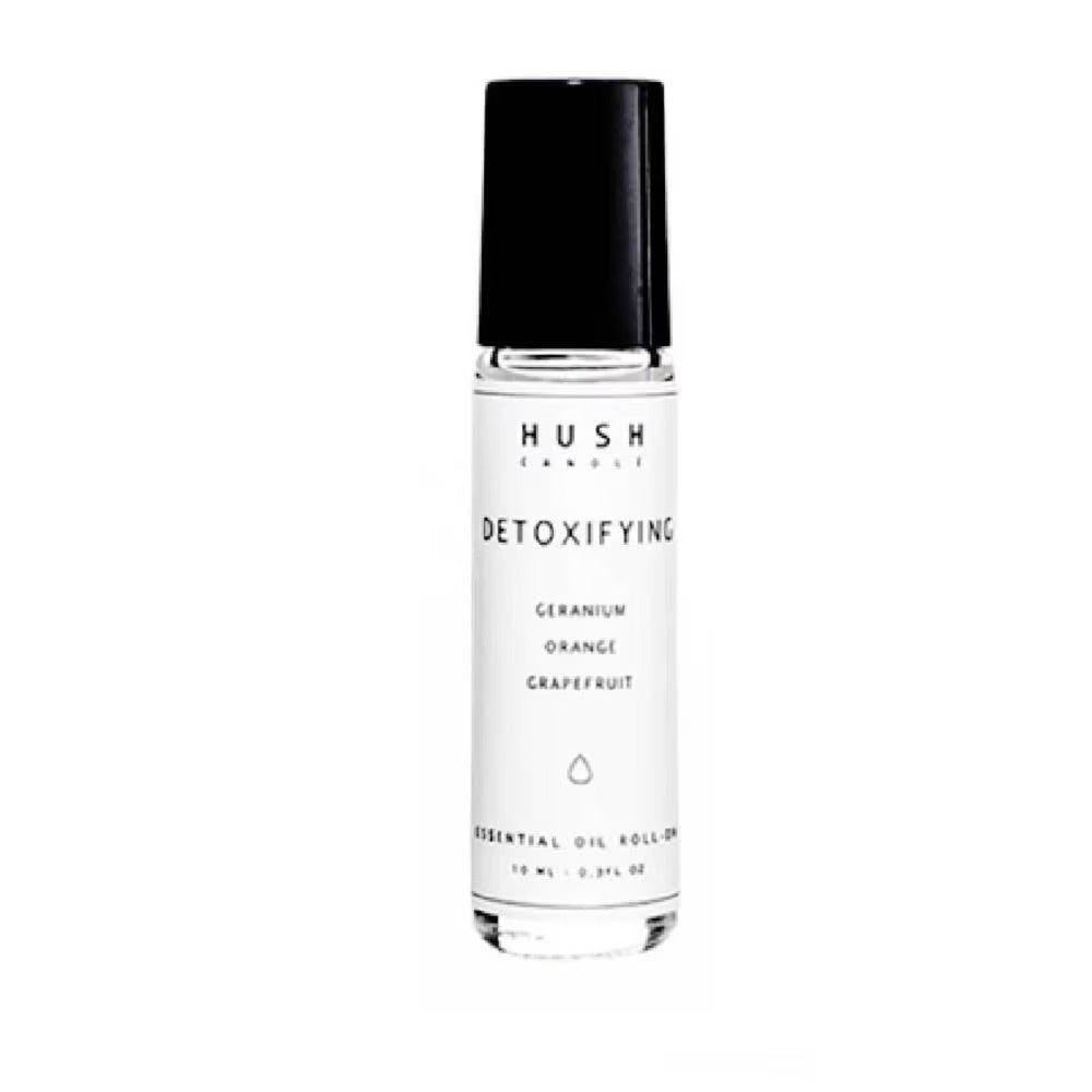 HUSH CANDLE Detoxifying Packset consists Rose Candle 113g + Detoxifying Roll-on 10ml + Detoxifying Room Spray 50ml
