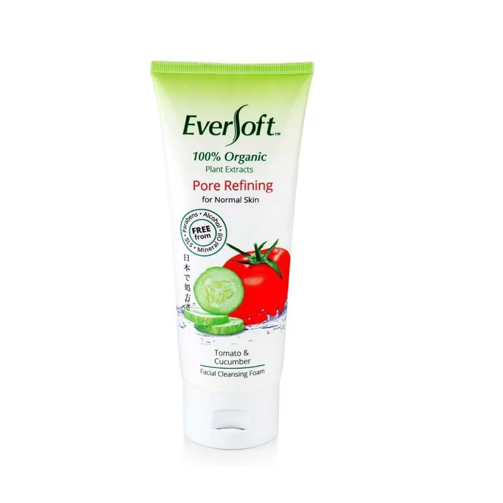 EVERSOFT Organic Tomato & Cucumber Facial Cleanser 100g
