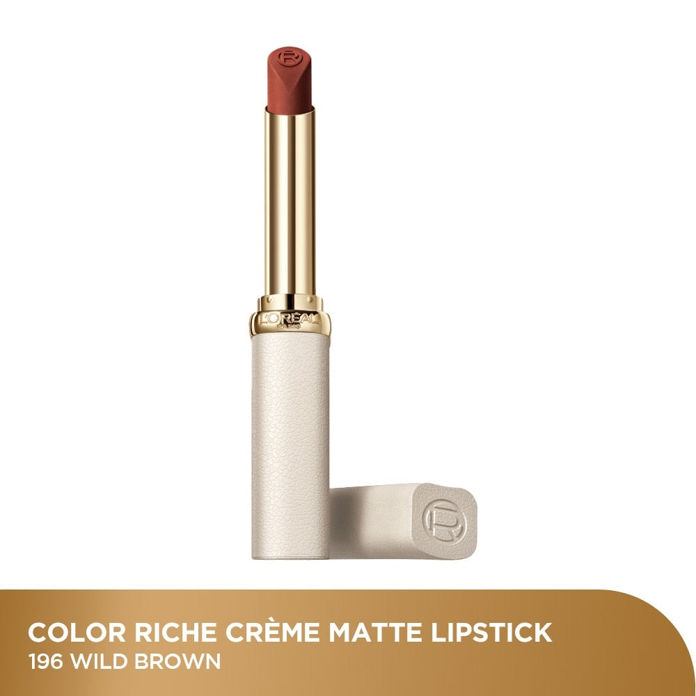 L'OREAL PARIS MAKEUP Color Riche Creme Matte Lipstick 196 Wild Brown 1s