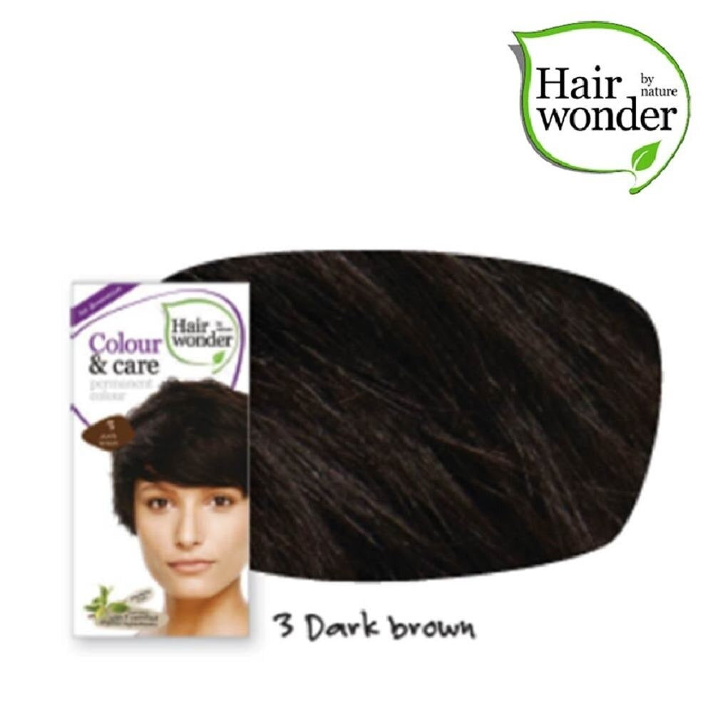 HAIR WONDER Colour & Care Organic #3 Dark Brown (For Beautiful And Glamorous Colour, Healthy, Strong And Silky Soft Hair) 100ml