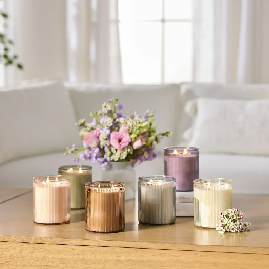 Better Homes & Gardens Salted Coconut and Mahogany Scented 2-Wick 17.1oz Ribbed Jar Candle