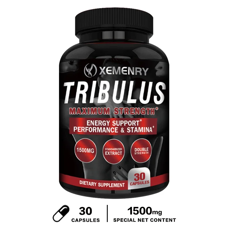 Tribulus Terrestris Capsules – Natural Testosterone Booster for Men | Supports Muscle Growth, Fat Loss & Physical Performance | Herbal Supplement for Energy & Stamina